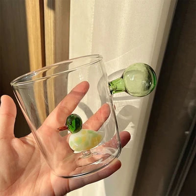 Three-dimensional Cartoon Wine Glasses Cup Kawaii Tea Shot Drinking Glass  Ins Cute Mug Rabbit And Bear Lovers Gift - Glass - AliExpress