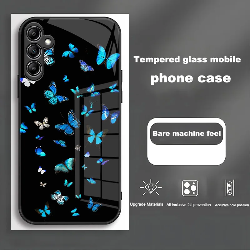 Luxury Tempered Glass Hard Back Bumper Case - Enhanced Protection & Sleek Design