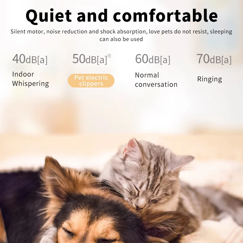 WAIKIL New Silent Professional Pet Hair clippers Cat and Dog Hair Styling Tool USB Charging Cordless High Power Trimmer 5