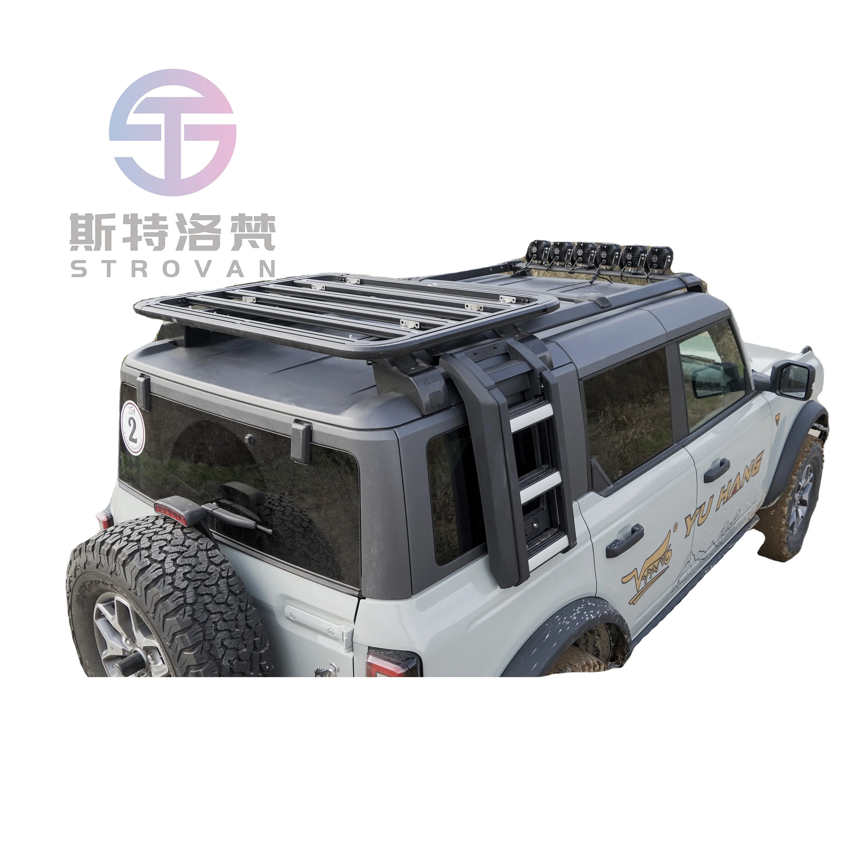 

YH-BR-005 высококачественный алюминиевый сплав, короткая версия, кровельная платформа, кровельная корзина для Ford Bronco 2/4 door 2021 +