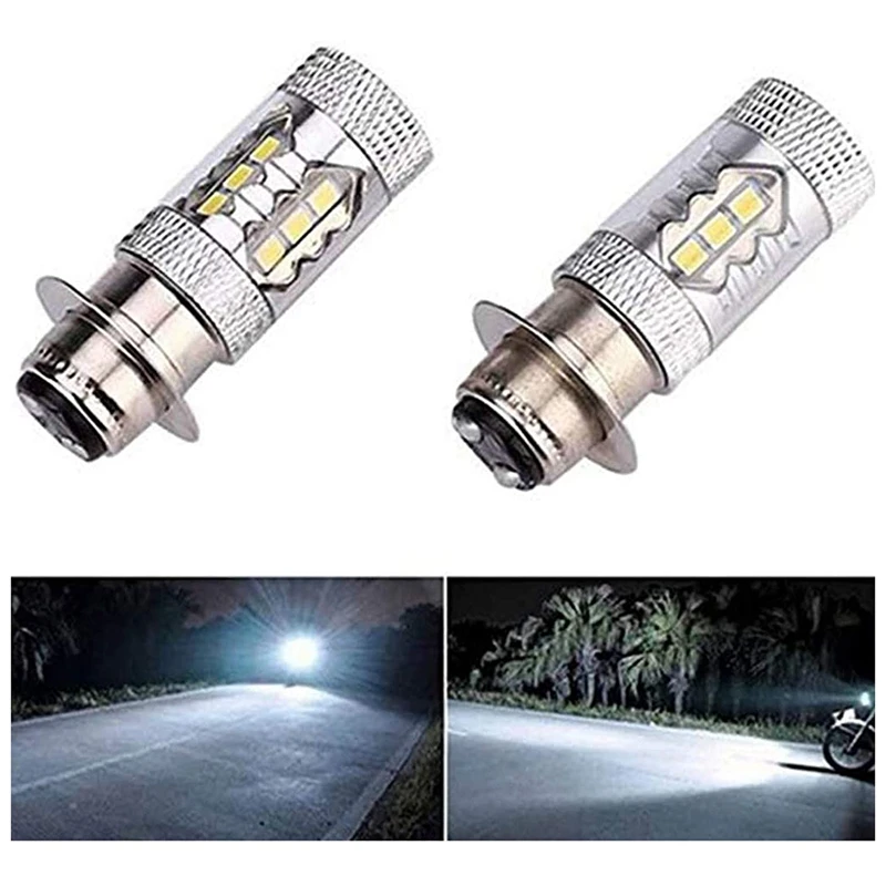 자동 LED 주차 헤드라이트 전구, 백색 안개등 전구, 6000K, 10X H6, 12V, 80W