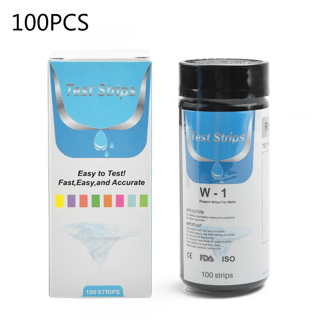 Water Total Hardness Test Strips Quick Easy Testing Kit 0-425 PPM New Water Quality Test Strip For Testing Hardness PH 100PCS water quality test kit