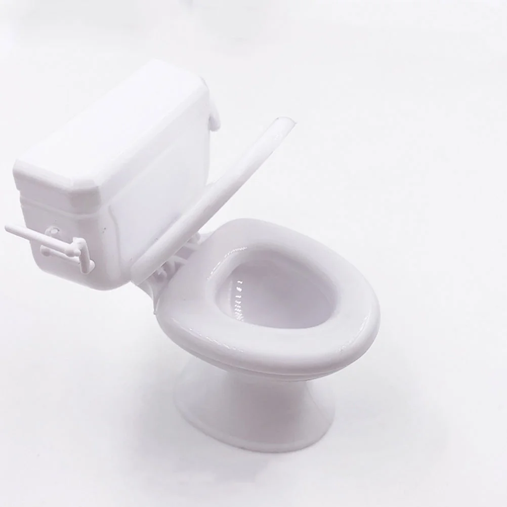 6 Pcs Delicate Bathroom Scene Accessories Baby House Toilet Toy Plastic Model Plaything