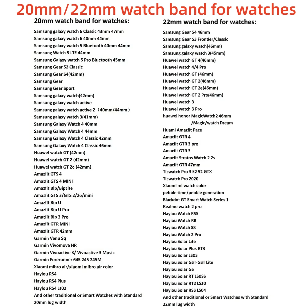 Premium Stainless Steel Watch Band - 22mm/20mm
