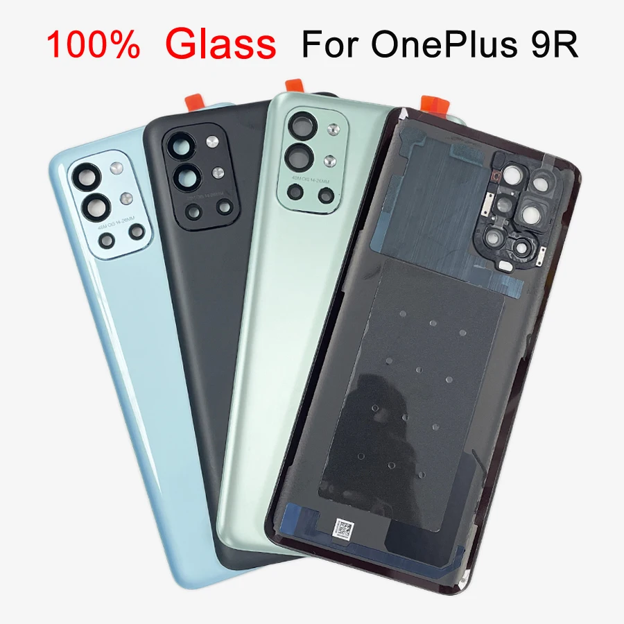 A +++ задняя крышка батарейного отсека для OnePlus 9R Gorilla Glass 5, задняя панель корпуса, детали для One Plus 1 + 9R