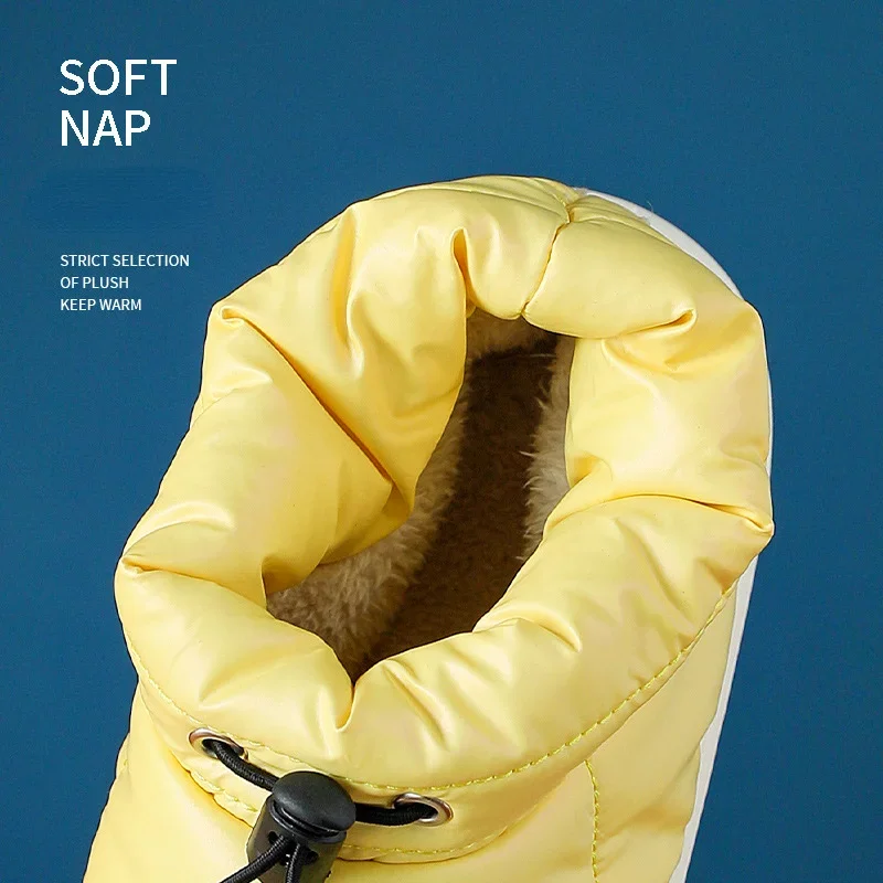 24 New Women Warm Plush Ankle Boots Elastic Waterproof Platform Shoes Ladies Indoor Fur Wedge Footwear Botas Female Winter Boots