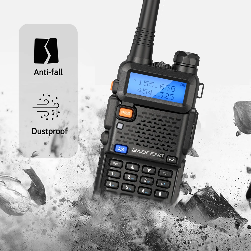 1/2PCS Baofeng UV 5R 5W 8W Walkie Talkie Tragbare Ham CB Radio Dual Band VHF UHF FM Transceiver Zwei Weg Radio UV82 S9 K5 Plus – Detail 4
