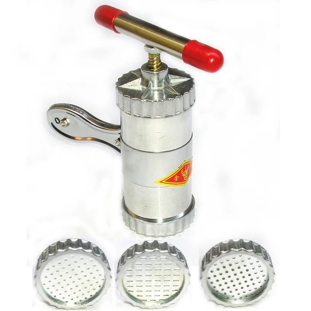 Manual Noodle Maker Stainless Steel With 5 Pressing Moulds Press