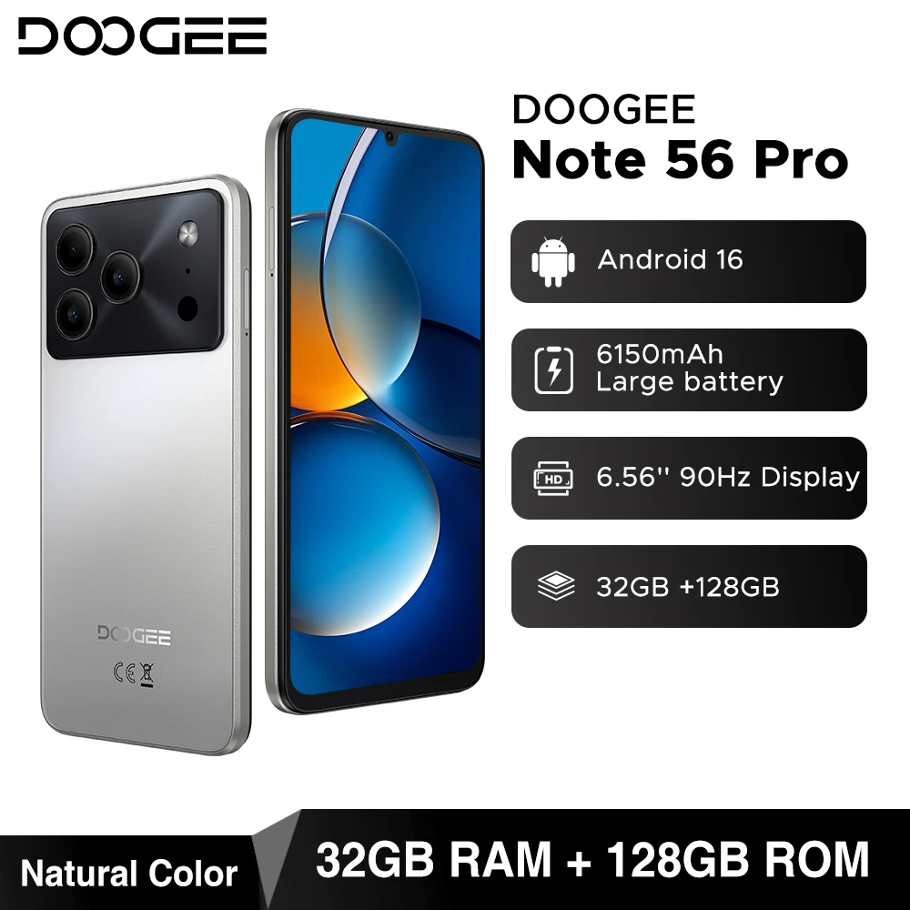 綺麗DOOGEE NOTE56 Pro Android16 32GB 128GB Amazon.com: DOOGEE Note 56 Unlocked Phones, Latest Android 16 OS