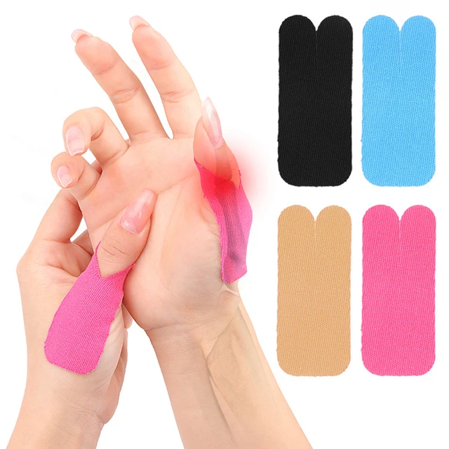 20pcs Elastic Kinesiology Tape Cotton Self-adhesive Muscle Patch/sticker Irregular Breathable Thumb Support Bandage 2