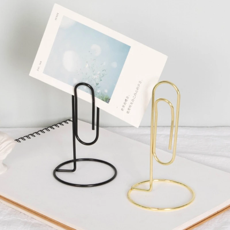 Clip de papel nórdico para tarjeta de mesa, soporte para notas, Clips para  fotos, carpeta de mensajes, soporte de escritorio para notas de papel,  memoria y fotos - AliExpress