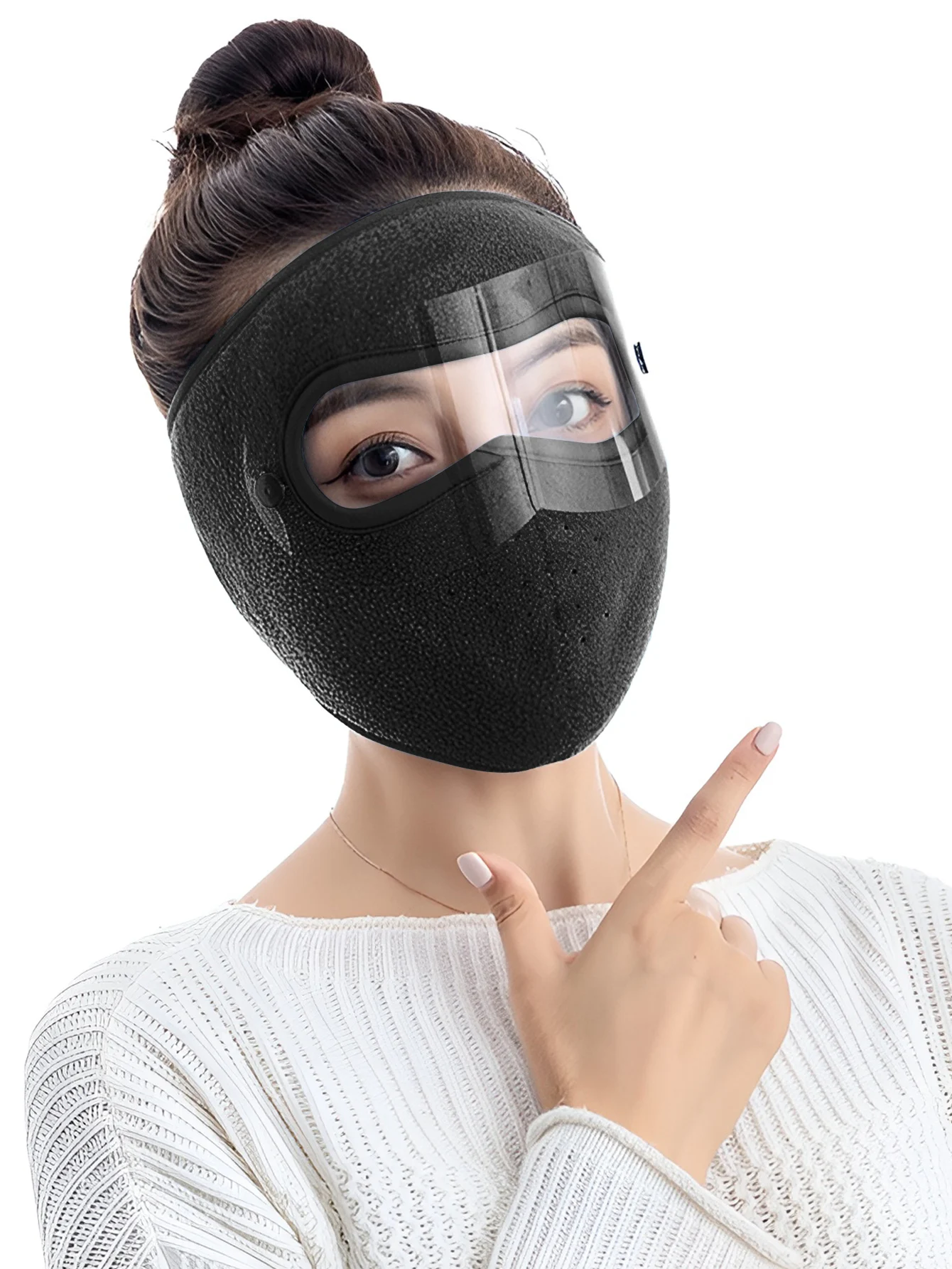 Winter Cycling Mask Fleece Thermal Windproof Full Face Mask Ski Fishing Headwear