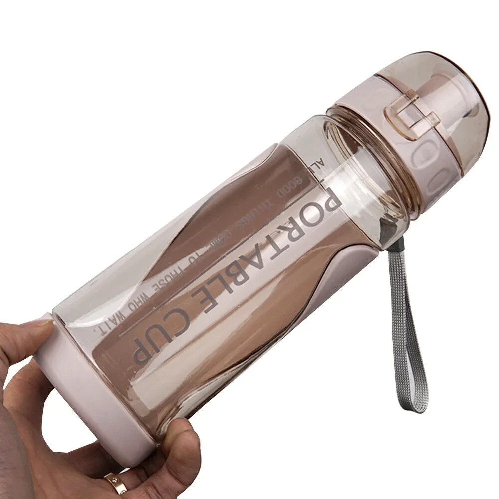 500ml Portable Sports Water Bottle Plastic Outdoor Gym Travel Drinks Mugs Clear Leakproof Drinking Bottle Water Bottles