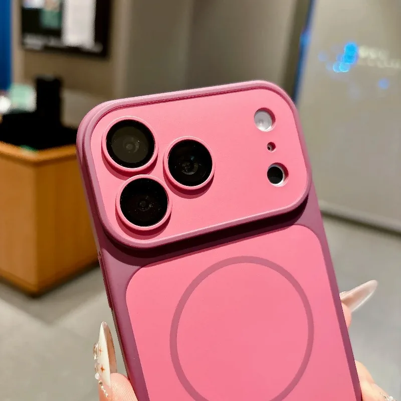 Matte Armor Magnetic Wireless Charging Shockproof Phone Case with MagSafe Compatibility