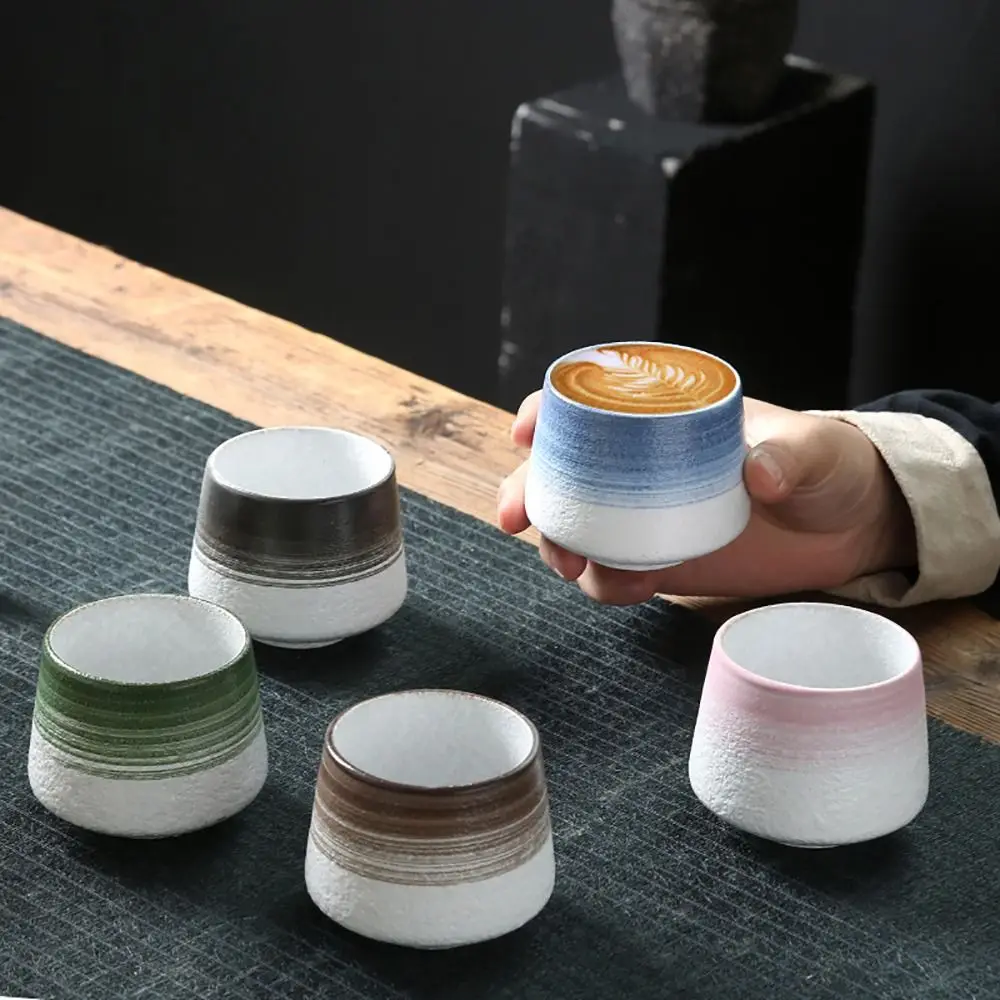 Retro Ceramic Teacup Kiln Transformation Coffee Cup Household Water Bowl Crude Pottery Creative Office Drinkware 200ML