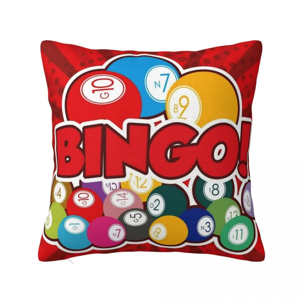 

Bingo Game For Fans Pillowcase Printing Polyester Cushion Cover Decorations Throw Pillow Case Cover Home Square 45*45cm