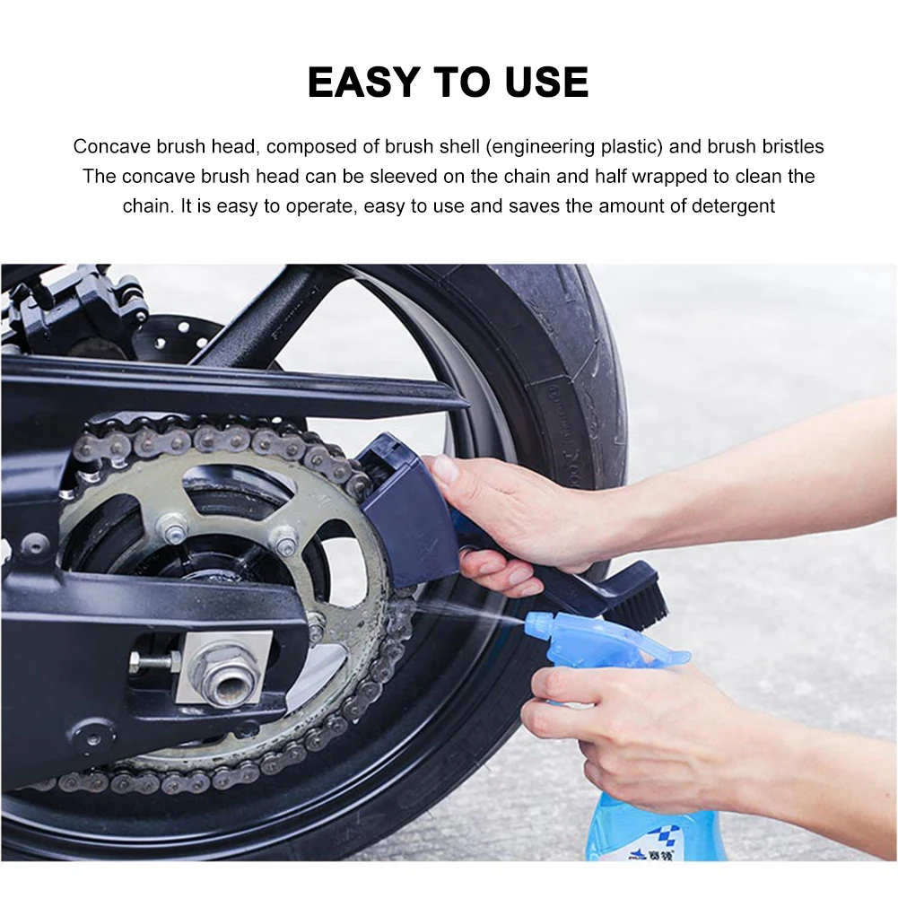 Motorcycle Mountain Bike Bicycle Scooter Double-end Chain Cleaning Brush Cycle Chain Detailing Brush Motorbike Clean Tool