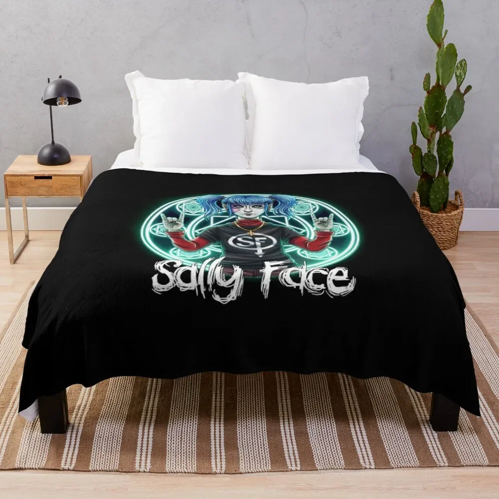 

Sally Face Throw Blanket Luxury Designer Furrys Blankets