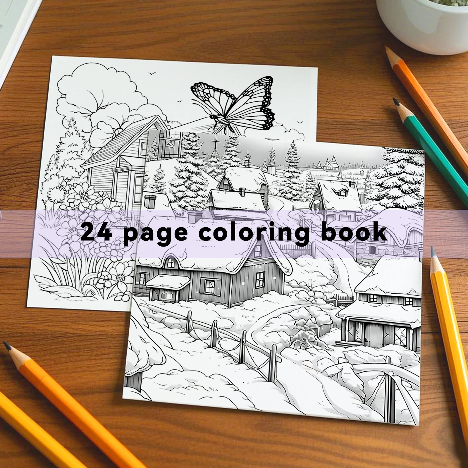 1pc Art Coloring Book 24 Page Coloring Books Gift For Birthday Party Relieve Stress Kill Time Graffiti Painting Drawing Art Book 6