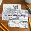 1pc Art Coloring Book 24 Page Coloring Books Gift For Birthday Party Relieve Stress Kill Time Graffiti Painting Drawing Art Book 6