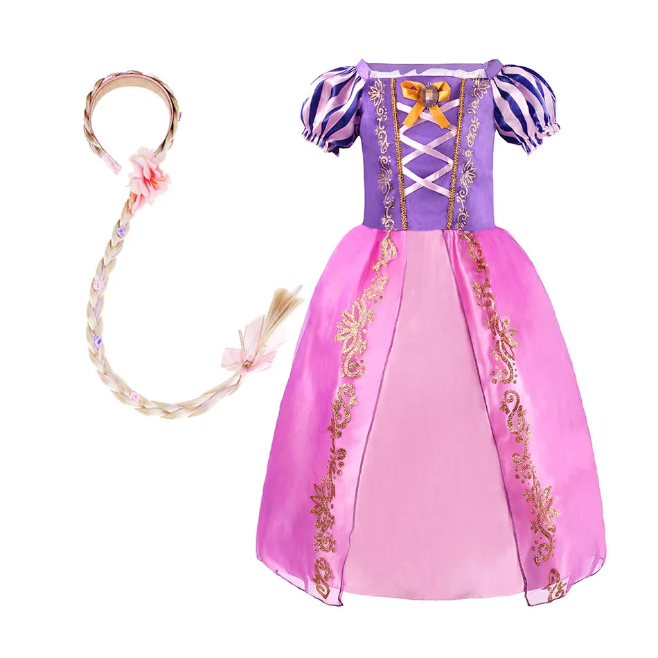 ChildrenGirlRapunzelDressKidsTangledDisguiseCarnivalGirlPrincessCostumeBirthdayParty