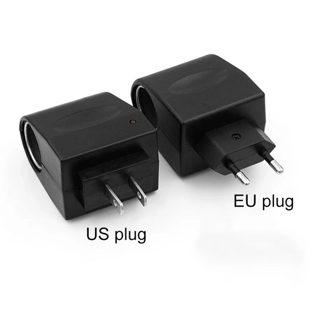 Adaptateur secteur pour voiture, allume-cigare Laguna, convertisseur de  prise AC vers prise automatique, prise EU et US, accessoires de voiture,  vente en gros, 12V DC, 220V - AliExpress