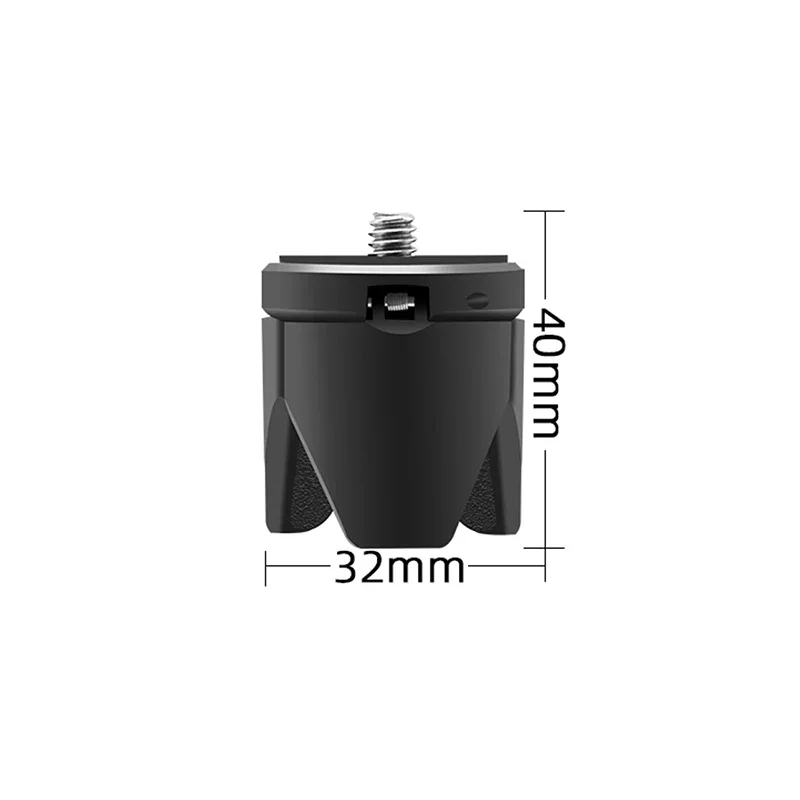 Support automatique du mini trépied maintenant la DJI Pocket 3 en position verticale.