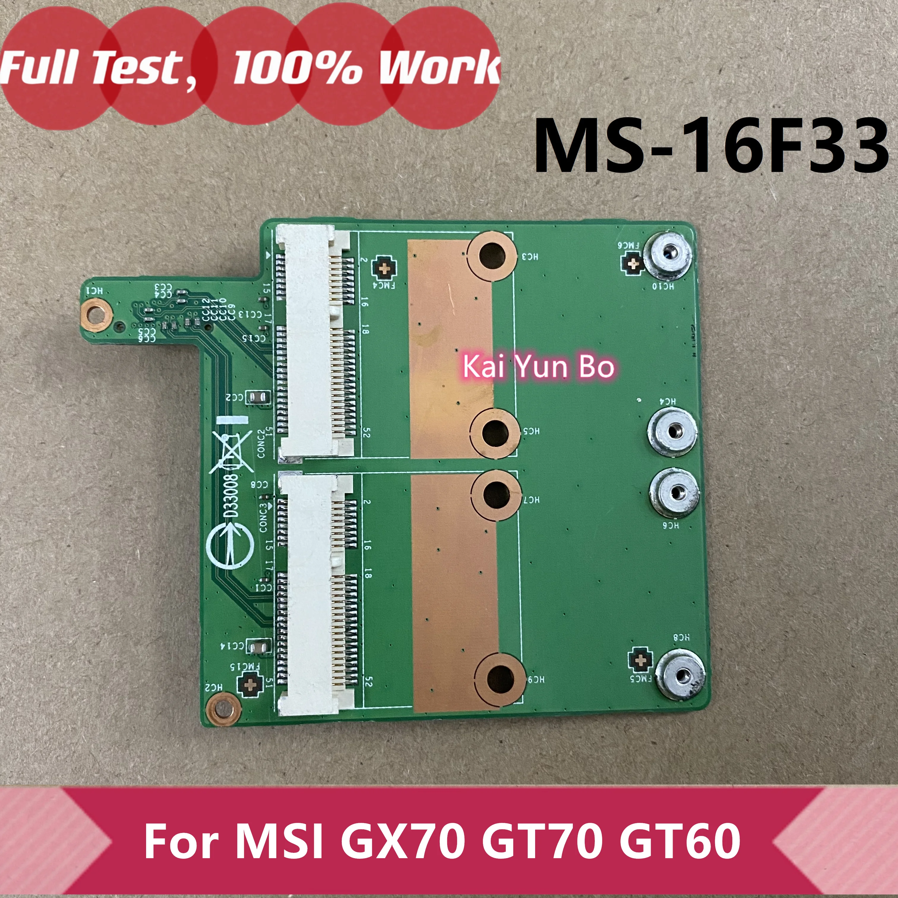

Original For MSI GX70 GT70 GT60 Laptop SSD Board Adapter Dual MSata Super Raid Controller Board MS-16F33