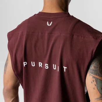 Men's Summer Cotton Casual Tank Top Gym Fitness Clothing Sleeveless Shirt Bodybuilding Running Singlet Undershirt Workout Vest 1