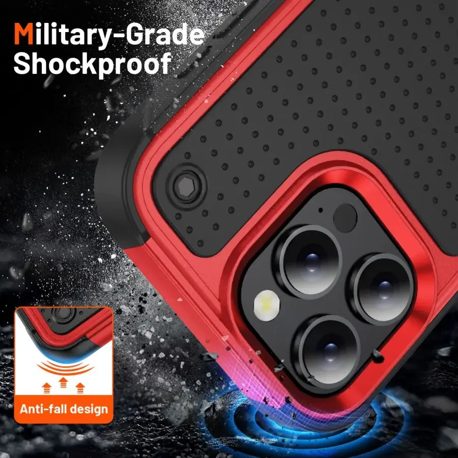 Luxury Hybrid Rugged Heavy-Duty Armor Shockproof Case - Hard Plastic Frame Back Cover