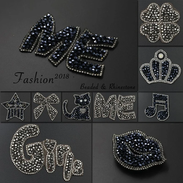 Patches Clothes Crown Rhinestones  Diamond Sewing Applique Stickers -  Rhinestone - Aliexpress