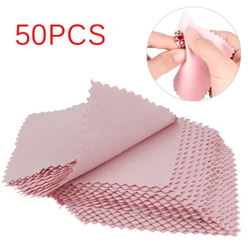 50 PCS Gold And Silver Polishing Cloth Cleaner Jewelry Cleaning Cloth Anti-Tarnish Tool Hot Sale