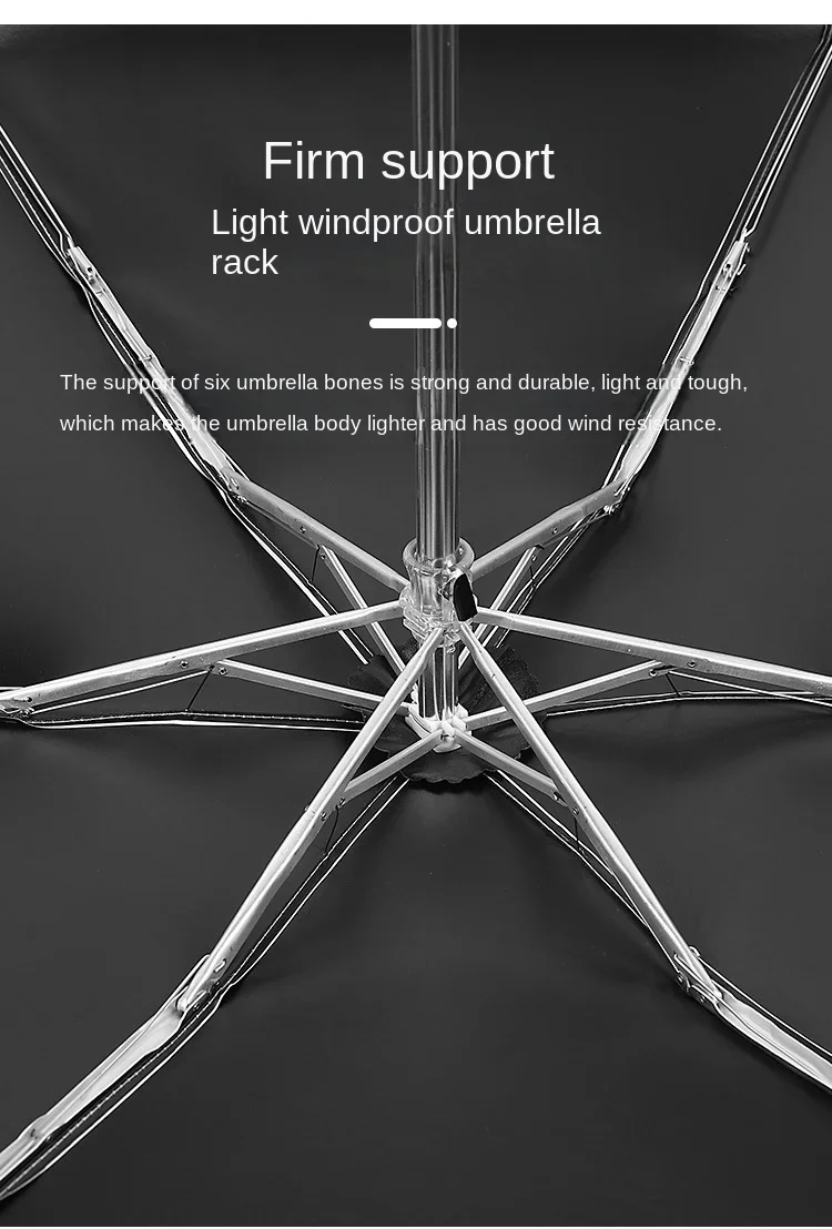 Flat 50 Fold Umbrella Ultra Light Mini Sun Umbrella Women's UV Glue Sunscreen Umbrella Rain Shine Dual-purpose Pocket Umbrella 12 undefined