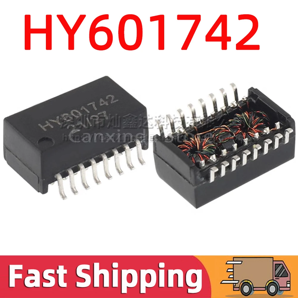 5pcs HY601742 601742 SOP16 SMD 네트워크 변압기 아이솔레이터 100 Base-T 이더넷 LAN 변압기 절연 POE 표면 실장