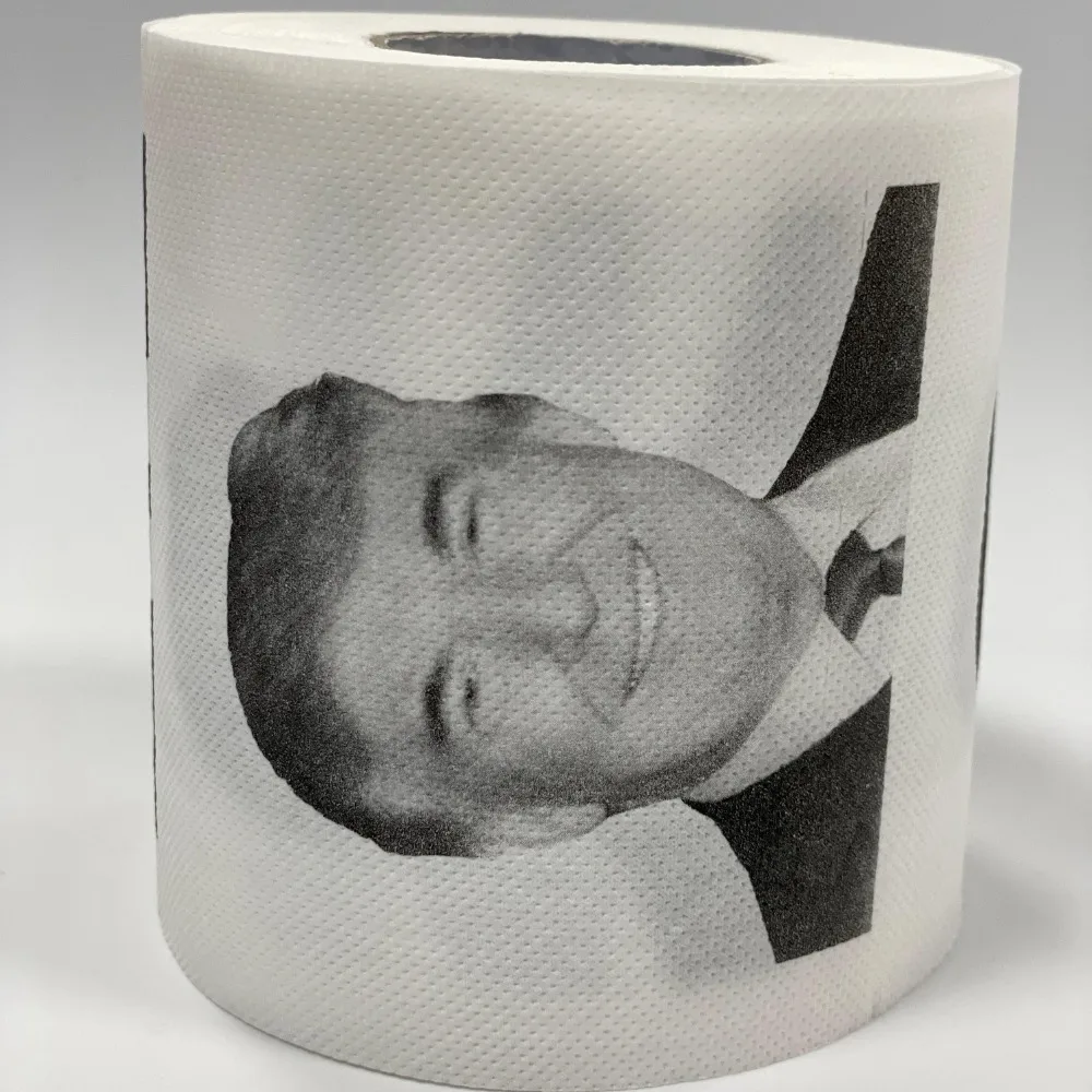 Trump Smile Print Toilet Paper Roll-Fun & Creative Gift for Friends and Family, High-Quality Wood Pulp Tissue
