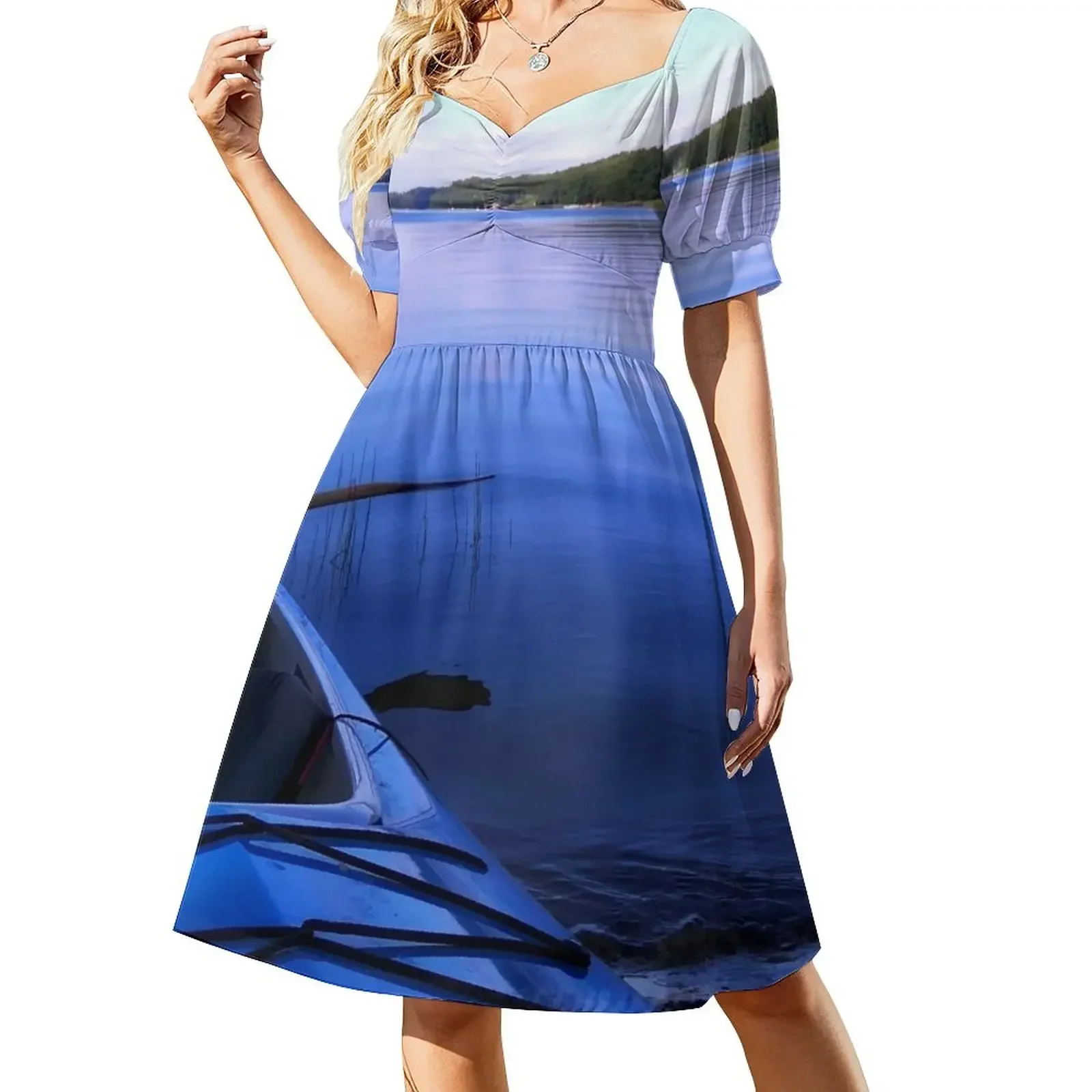 thumbnail image 1 of Vestido de manga corta Kayak vestidos de noche mujer Vestido para embarazadas, 1 of 8