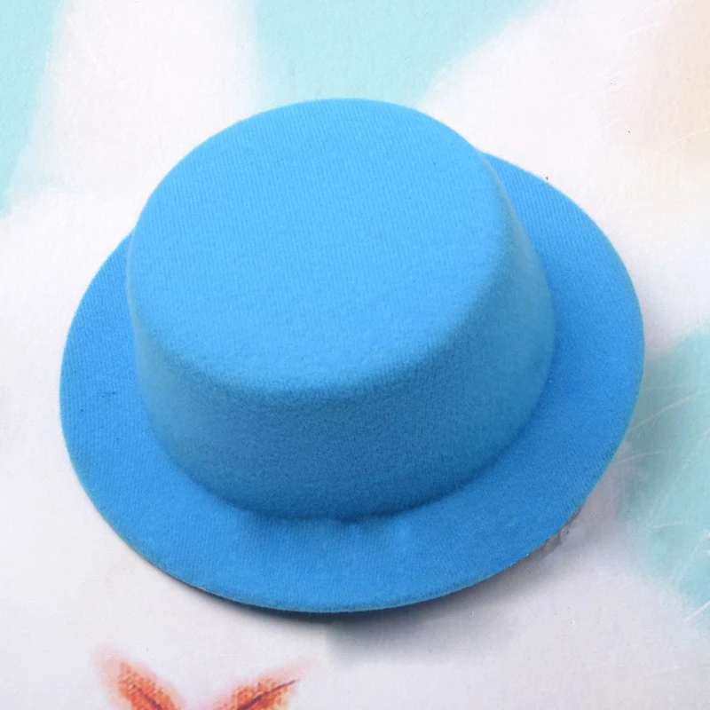 Colorful Mini Top Hat Diy Handmade Cap Christmas Embryo Small Bowler Hat Jewelry Hairpin Bare Cap 17cm 5pcs/lot 50pcs lot transparent organza gift bags christmas halloween gift box drawstring pouches jewelry packaging wedding candy gift bag