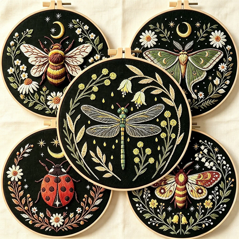 Insect Flower Embroidery Kit 1