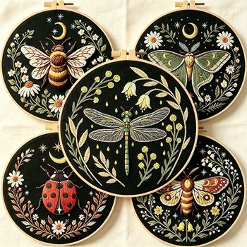 Insect Flower Embroidery Kit 1