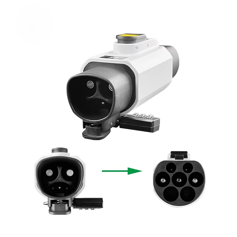 Ev Charging Adapter For Tesla charging station Tesl a to GBT Electric Car 250V EV Charger 32A 7KW NACS To GBT With Anti-theft lock Adapter BYD