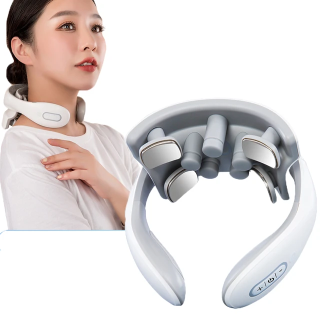 Electric Pulse Neck Massager with Heat Cordless Deep Tissue Trigger Point  Massager Relaxation Cervical Vertebra Physiotherapy - AliExpress