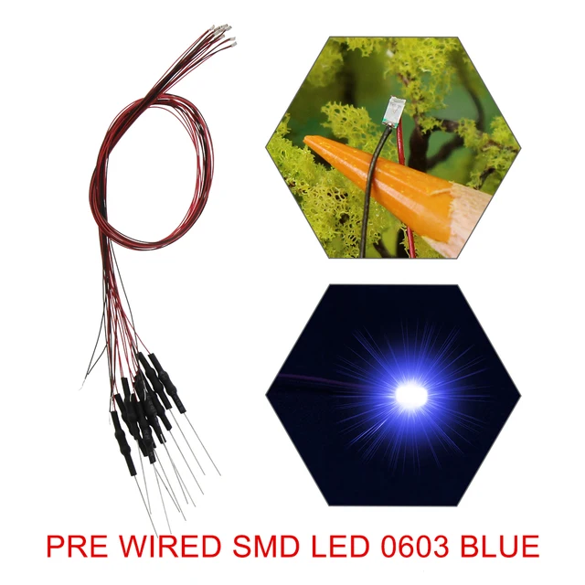 20pcs Pre-soldered Bi-color Red & Warm White SMD LED 0605 - Common Anode With Resistor 9 thumbnail image