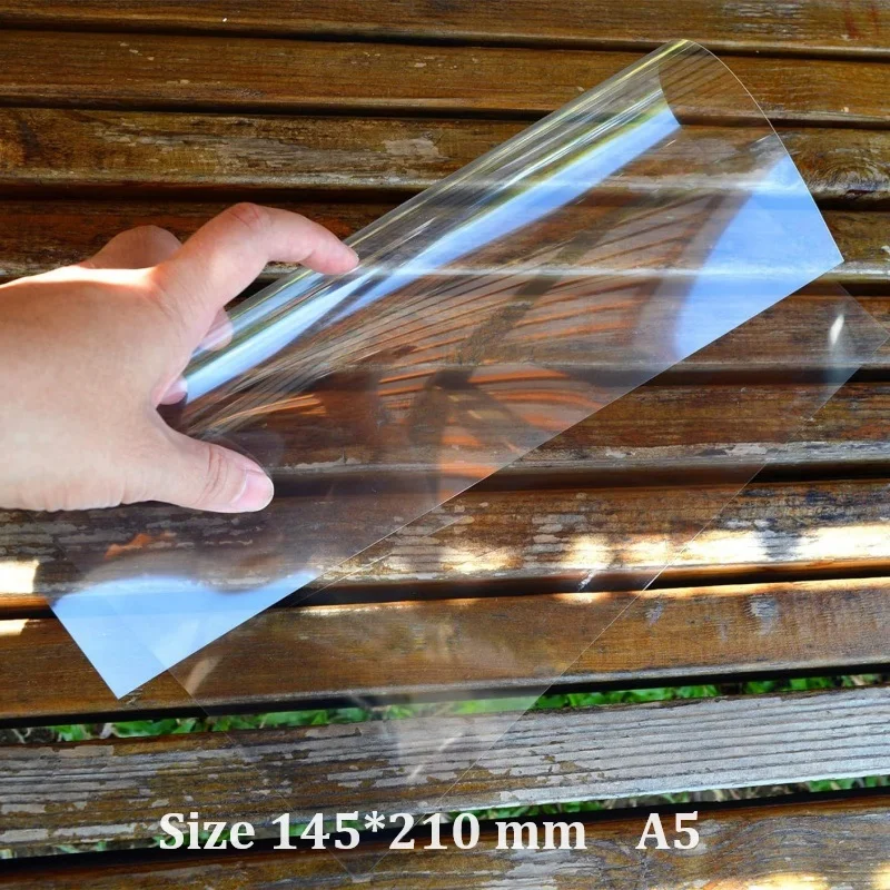 Size A5 Transparent PVC Binding Cover Clear Plastic Acetate Sheets Thickness 200micron