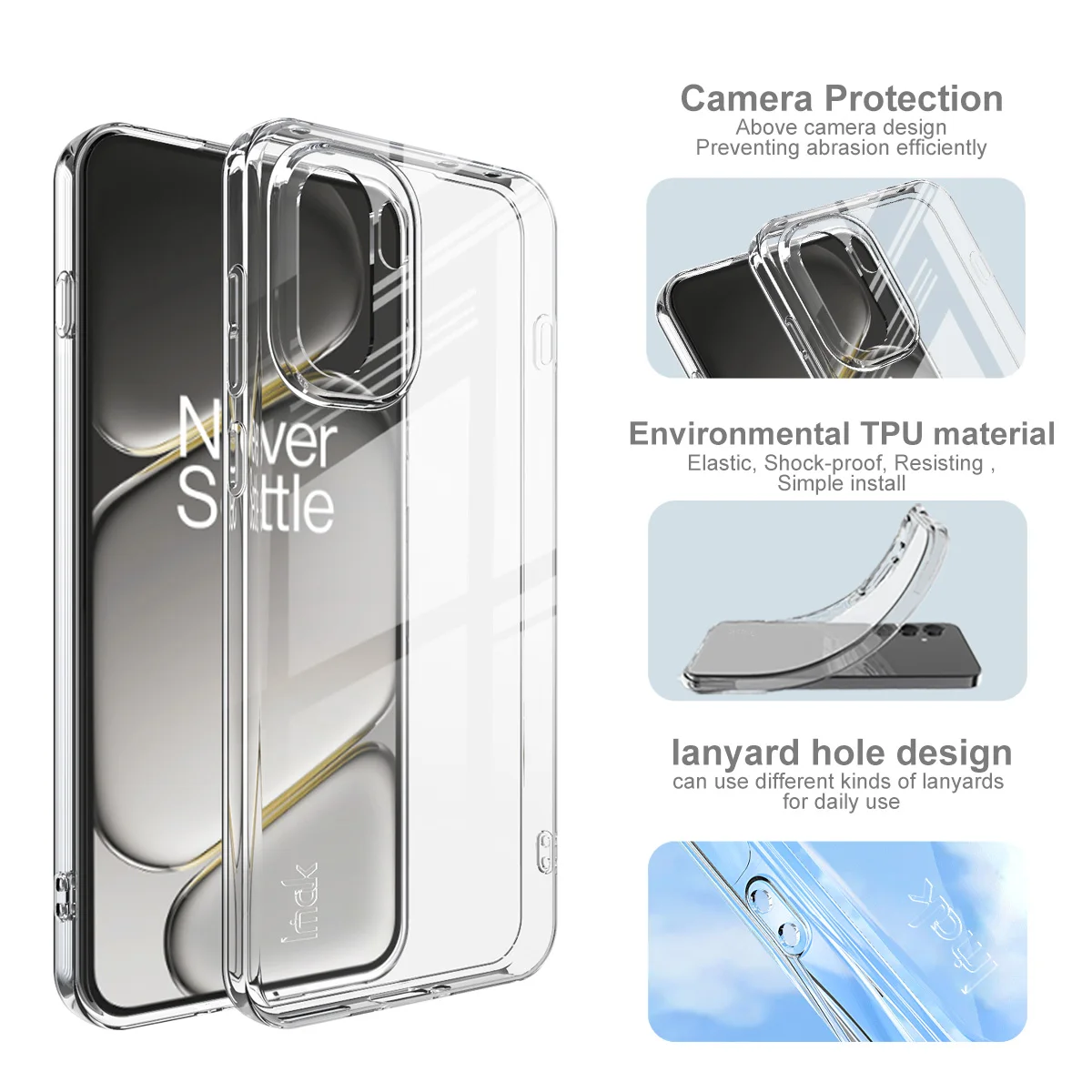 Ultra Thin Soft Clear Back Cover Phone Case by IMAK