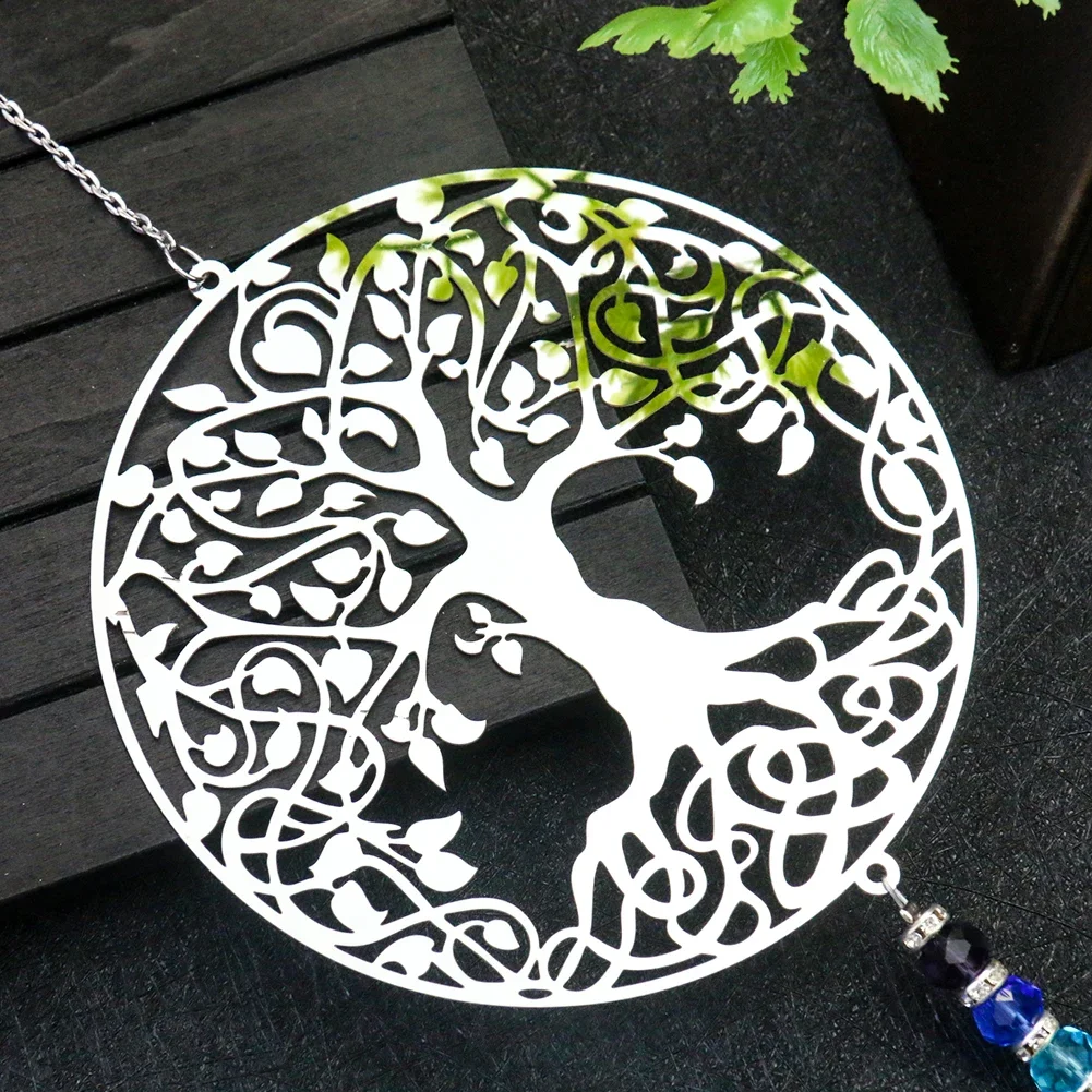 Chakra Tree of Life Sun Catcher Crystal Prism Handmade Crystal Drop Faceted Window Car Art Hanging Pendant Home Garden Decor