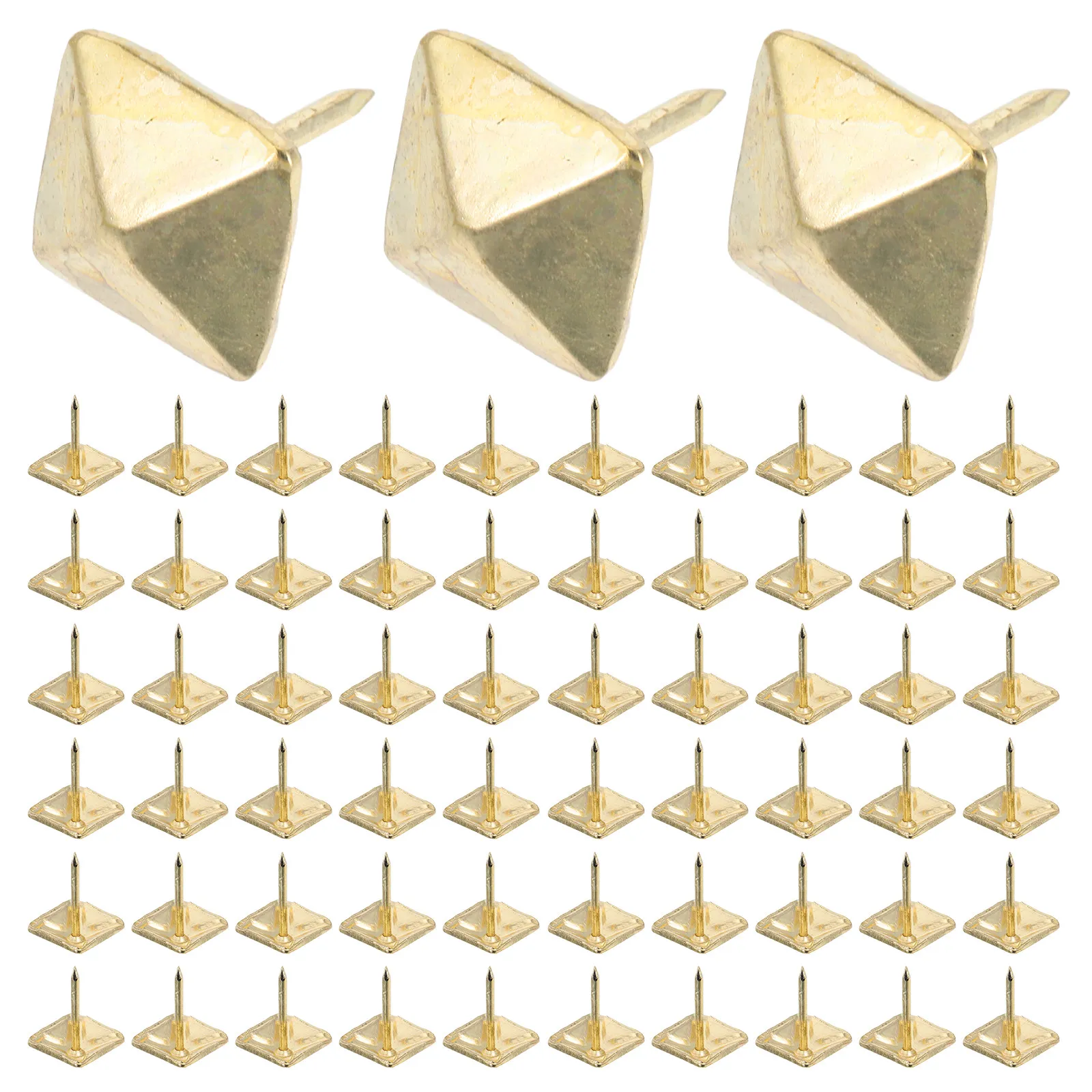 100개입 사각형 가구용 못, 두꺼운 목재 가구, 단단한 벽, 게시판, 소파, 침대 헤드보드용 긴 금속 푸시핀