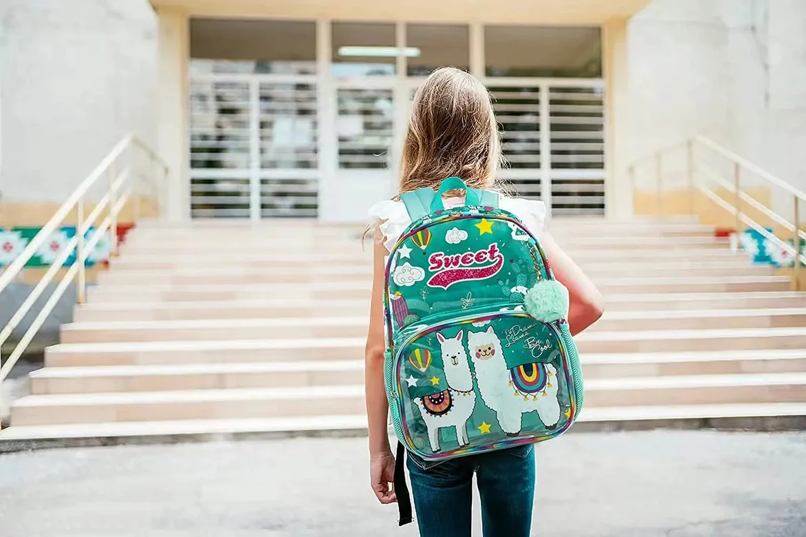 3pcs/set Transparent Kids Backpack with Cartoon Print Lightweight Waterproof Boys and Girls School Bags Lunch Bag Pencil Case