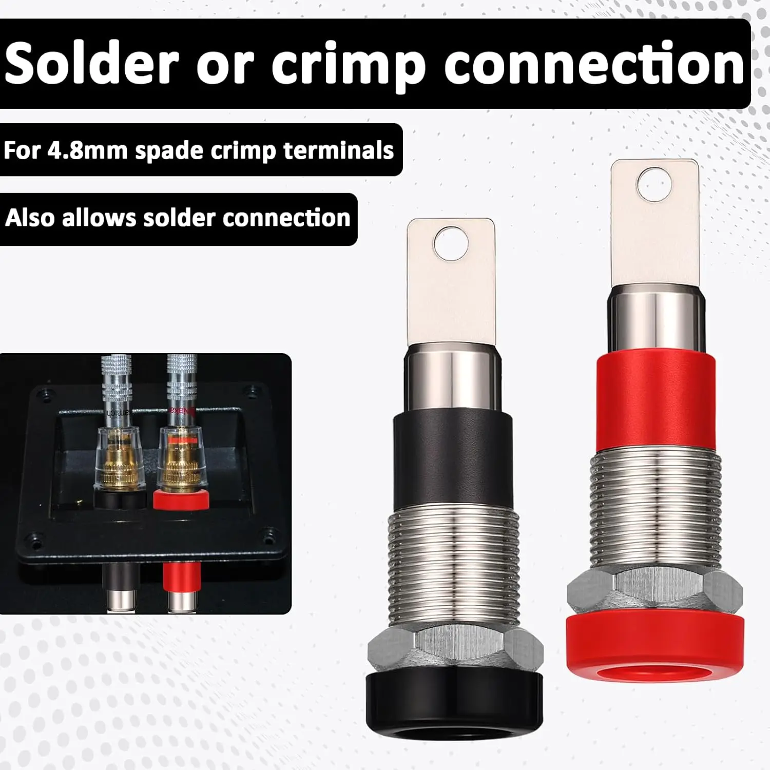 4mm 바나나 잭 여성형 패널 마운트 바나나 소켓 바인딩 포스트 어댑터 (4mm 바나나 플러그 커넥터용)