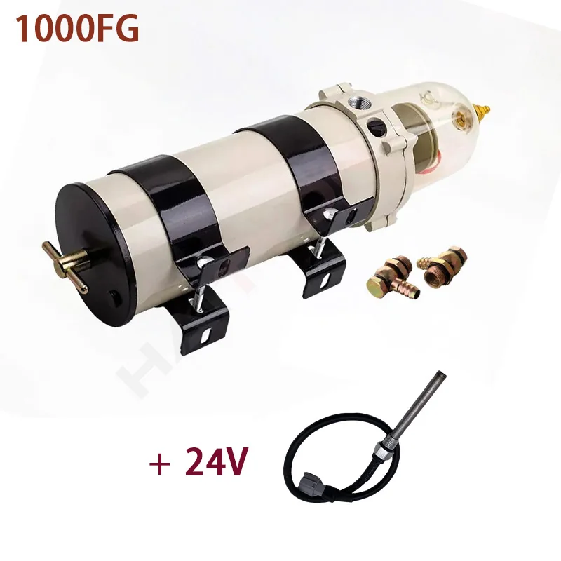 Diesel Engine Fuel Water Separator Assembly 1000FG1000FH 12v 24v Heating Wire Tube with PM 30 Micron Filter