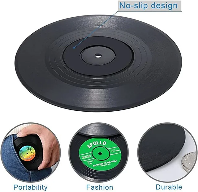 Vinyl Record Drink Coasters 6pcs 5